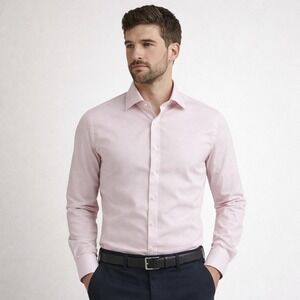 Charles Tyrwhitt Slim Fit Light Pink Dress Shirt SM 15/33 Jermyn Street London